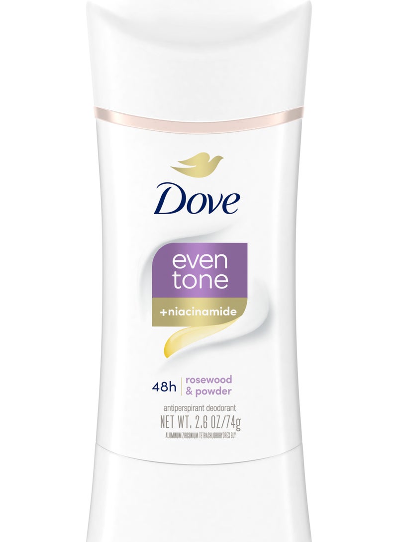 Dove Even Tone Antiperspirant Deodorant - Rosewood & Powder (74 g) - Image 1